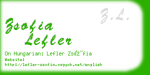 zsofia lefler business card